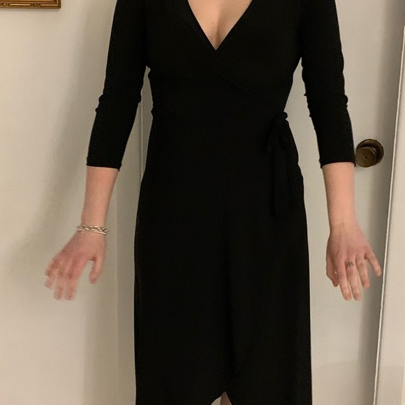 Rachel Zoe sexy and elegant faux wrap black dress NWOT size XS - Picture 2 of 14